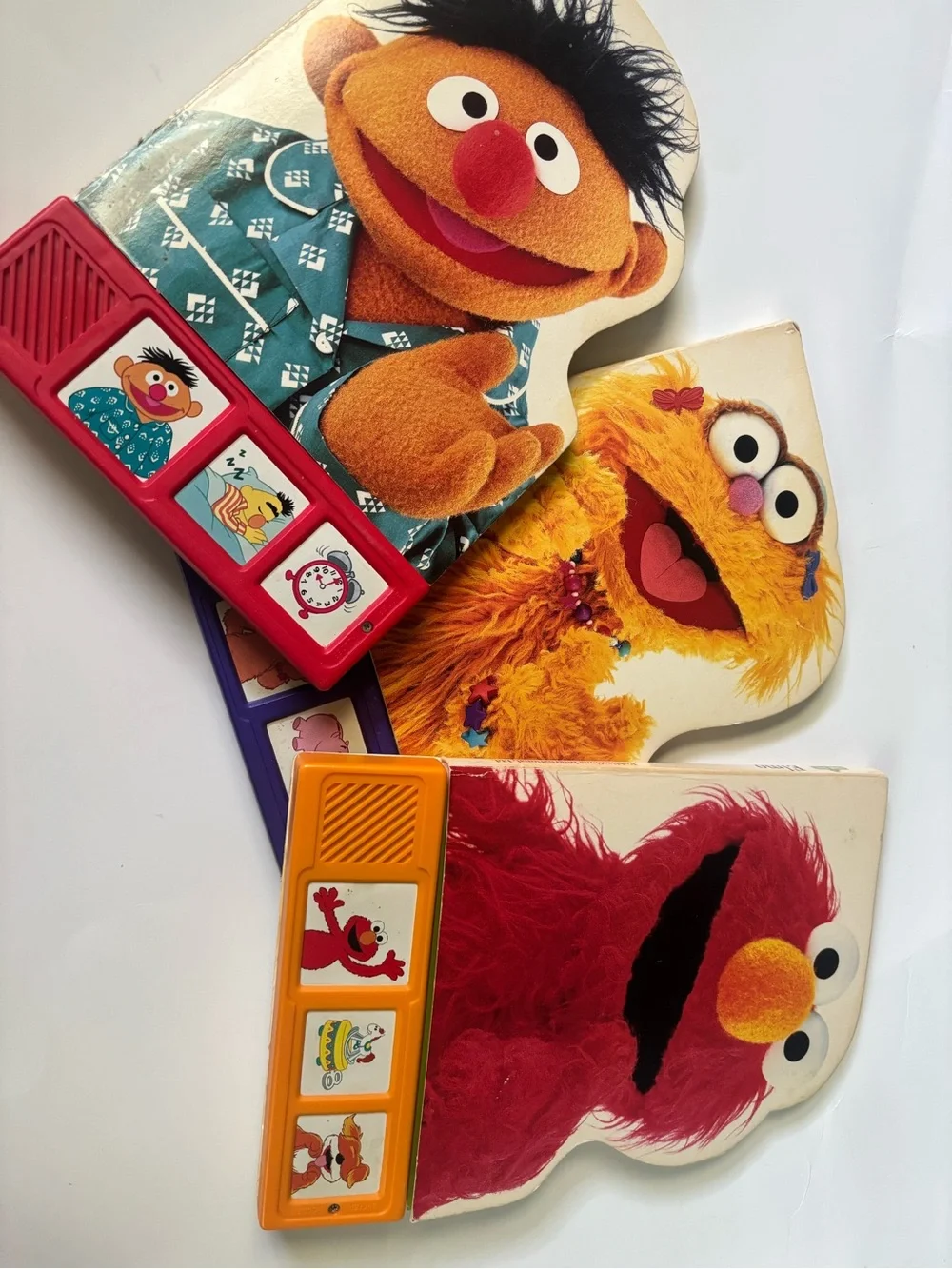 Sesame Street Sound Books Set - Red Elmo, Orange Zoe, Orange/Brown Ernie